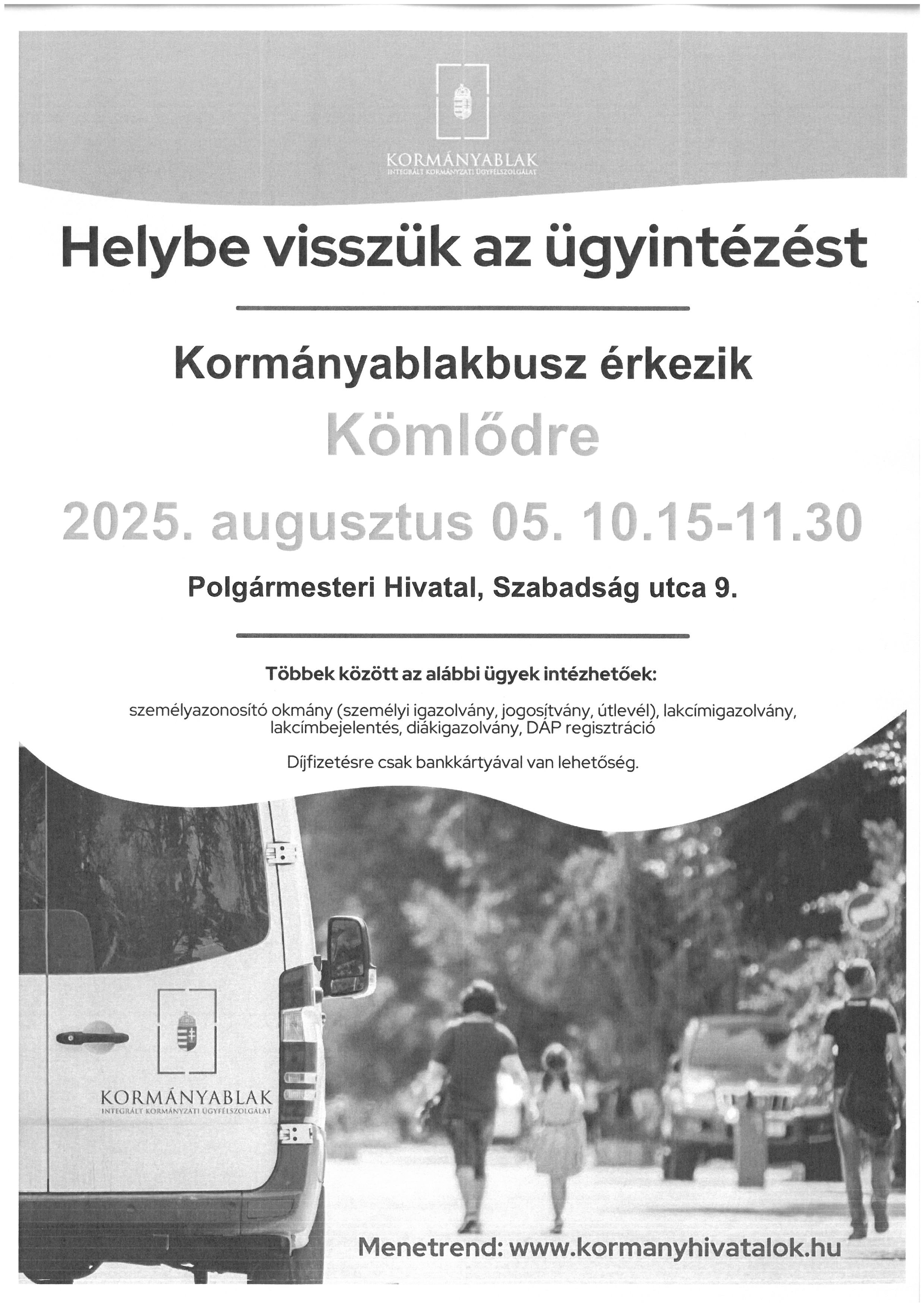 Kab busz plakát augusztus