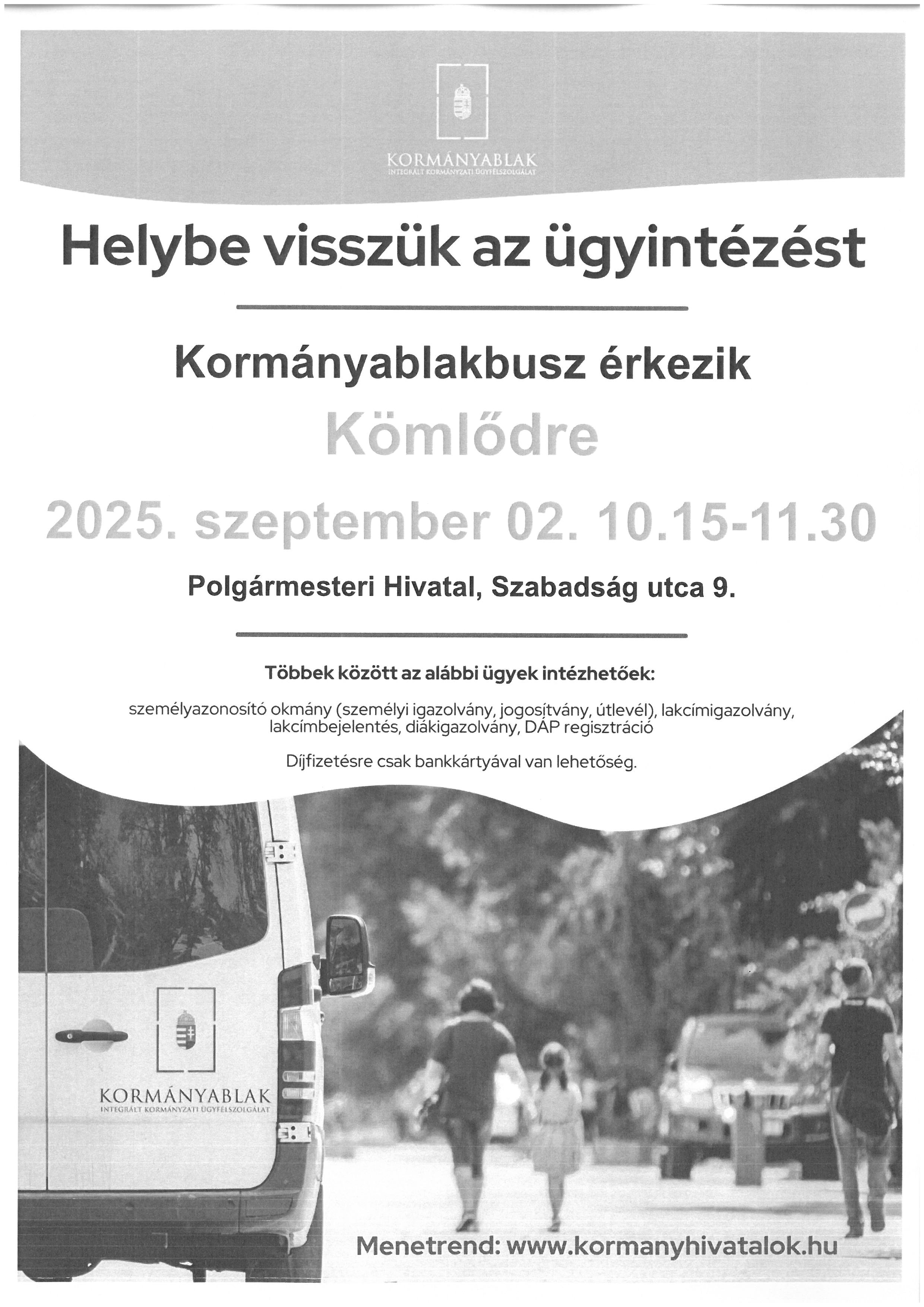 Kab busz plakát szeptember