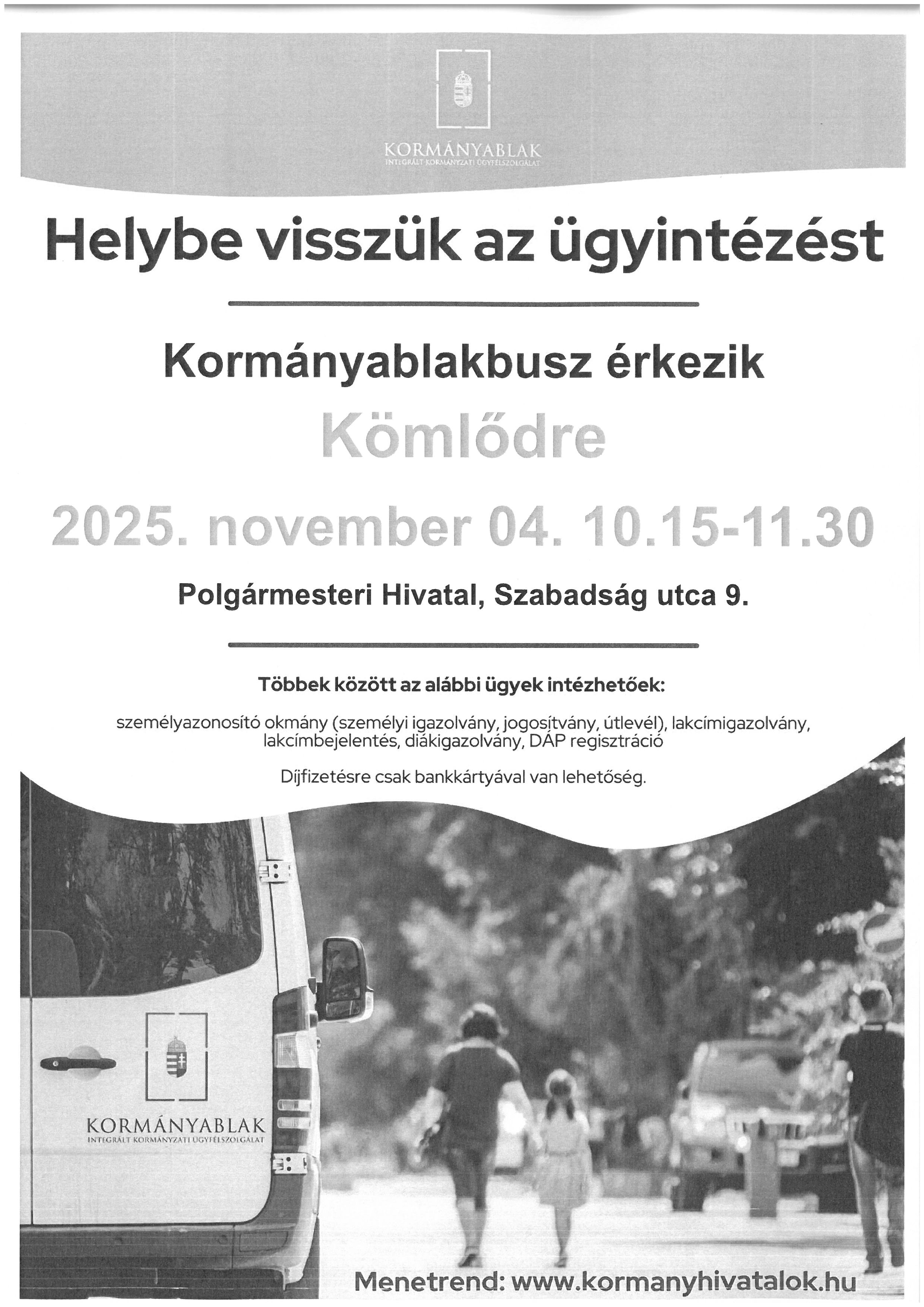 Kab busz plakát november