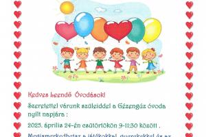 Óvodába hívogató nyílt nap