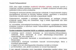 felhívás felelős vízhasználatra