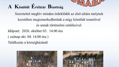 Kömlődi léptek múltunk nyomában